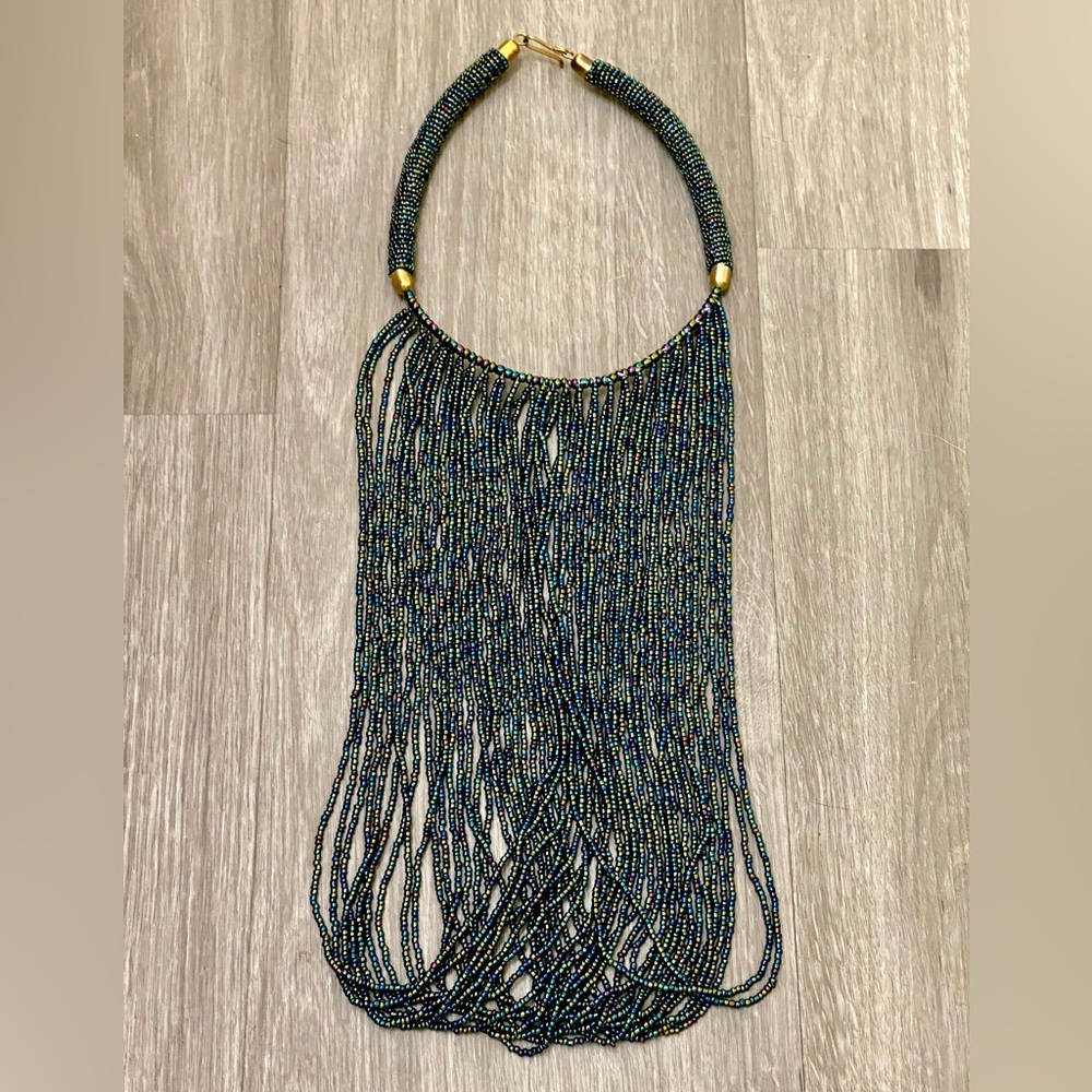 Multi Color Seed Bead Necklace